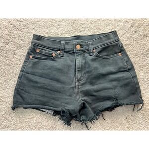 PINK Victoria's Secret Shorts Womens 24 High Rise Frayed Hem Denim Distressed Je